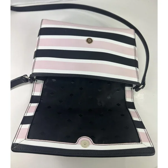 Kate Spade New York Cove Street Celebration Stripe Dody Crossbody in Pink EUC - Picture 3 of 14